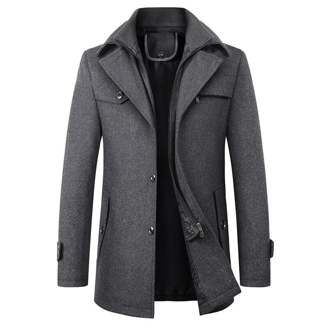 Manteau d’hiver isolant pour homme, coupe-vent et doté d’un élégant col montant