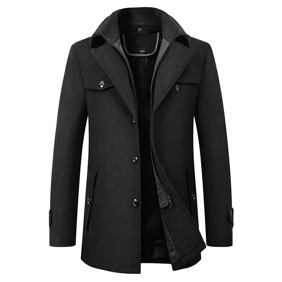 Manteau d’hiver isolant pour homme, coupe-vent et doté d’un élégant col montant
