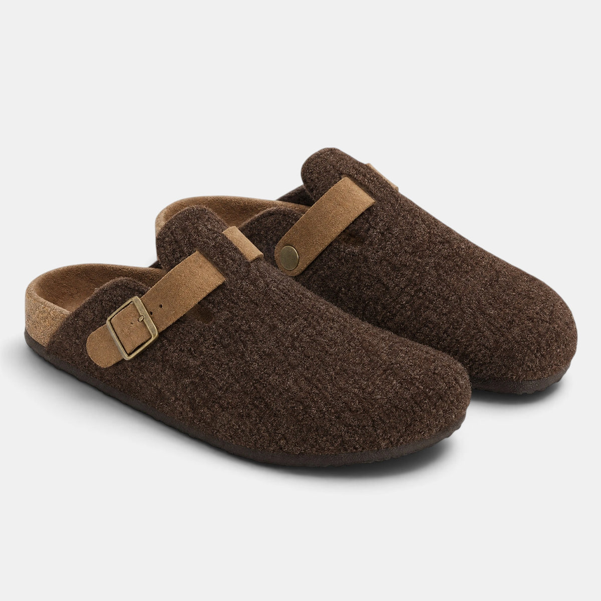 Women's Clogs with Buckle Strap and Round Toe