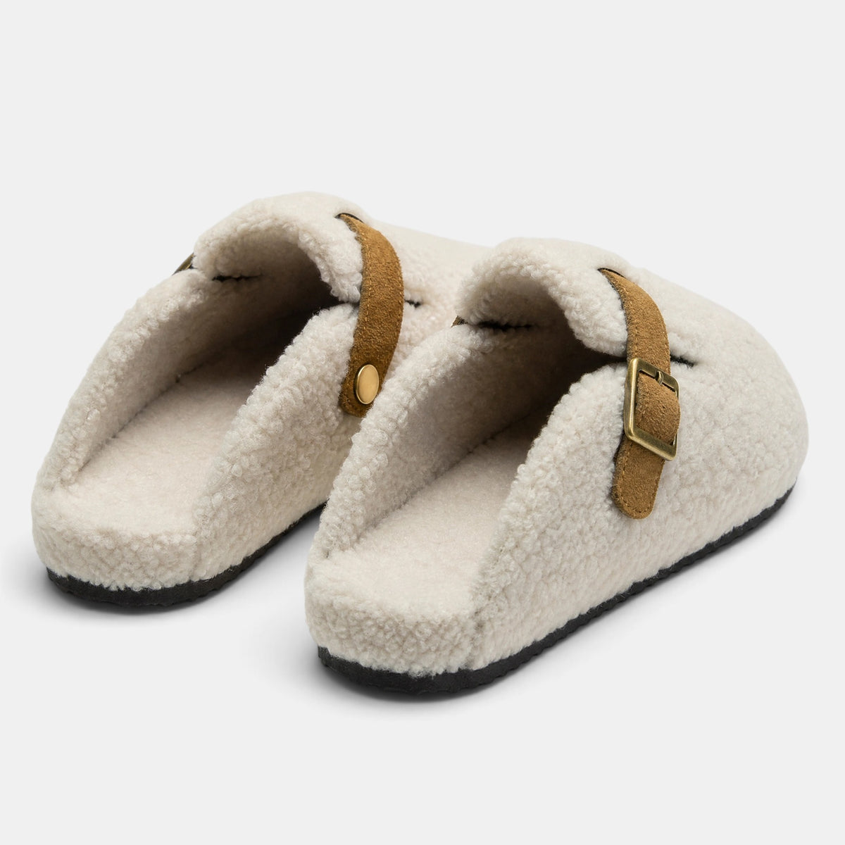 Women's Clogs with Buckle Strap and Round Toe