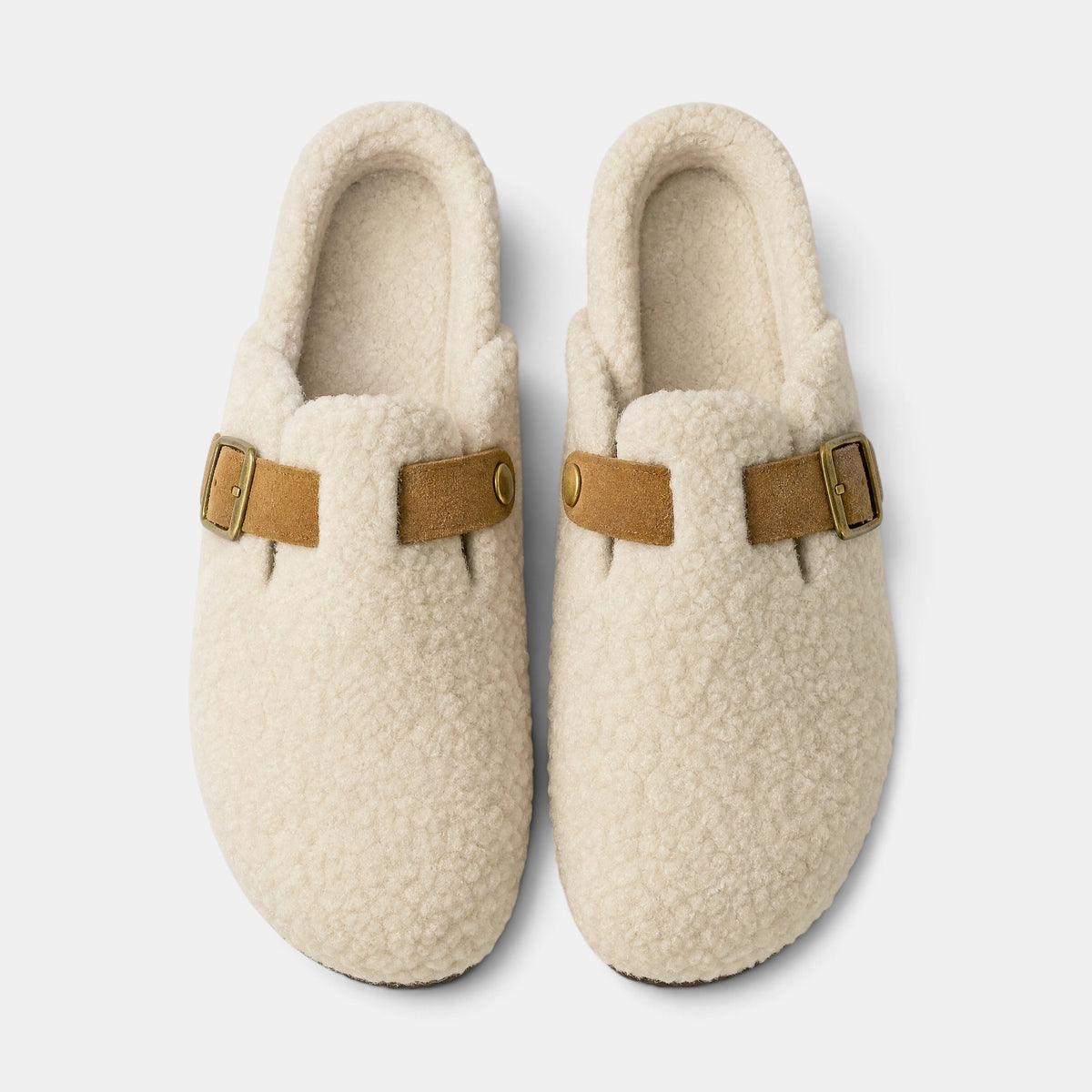 Women's Clogs with Buckle Strap and Round Toe