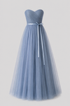 Sweetheart Neckline Layered Tulle Mid-Calf Dress for Women