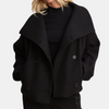 Women's Coat with Wide Lapel and Double Breasted Design