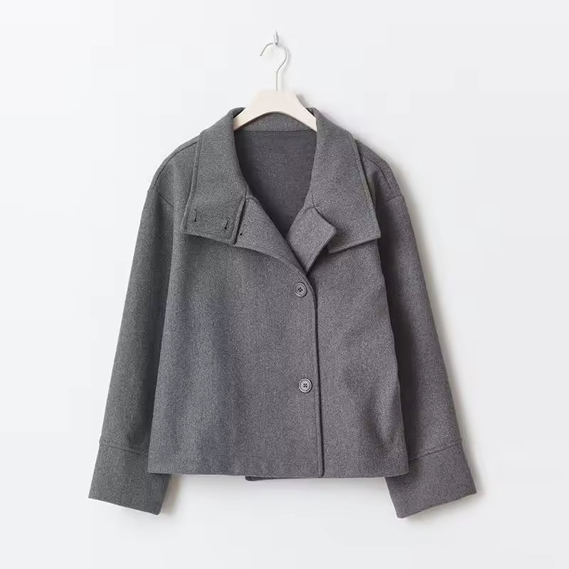 Veste courte pour femme au design croisé et au style polyvalent