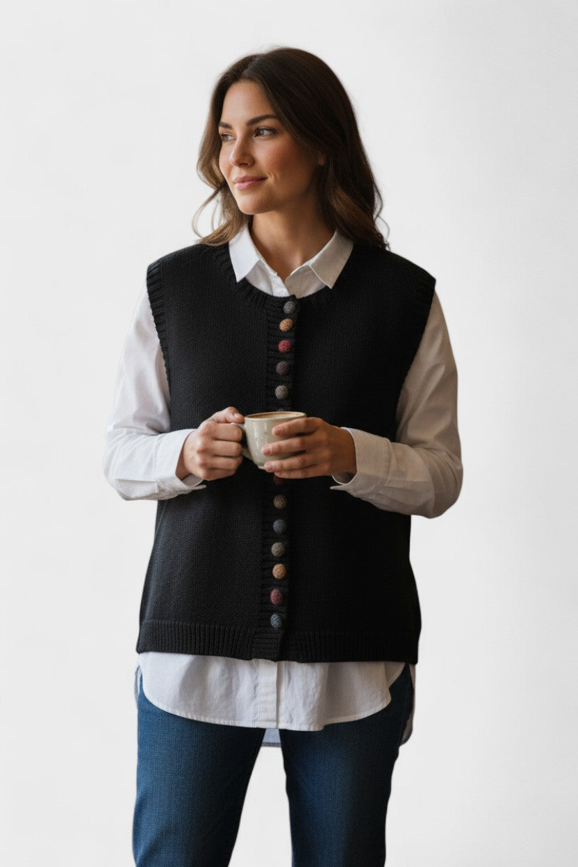 Timeless Women's Knitted Vest for Elegant Layering and Versatile Style