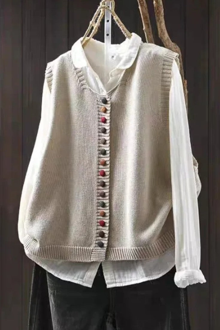 Timeless Women's Knitted Vest for Elegant Layering and Versatile Style