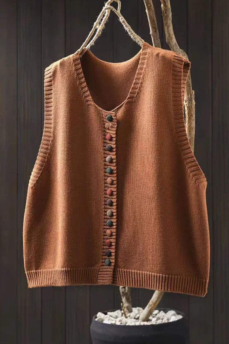 Timeless Women's Knitted Vest for Elegant Layering and Versatile Style