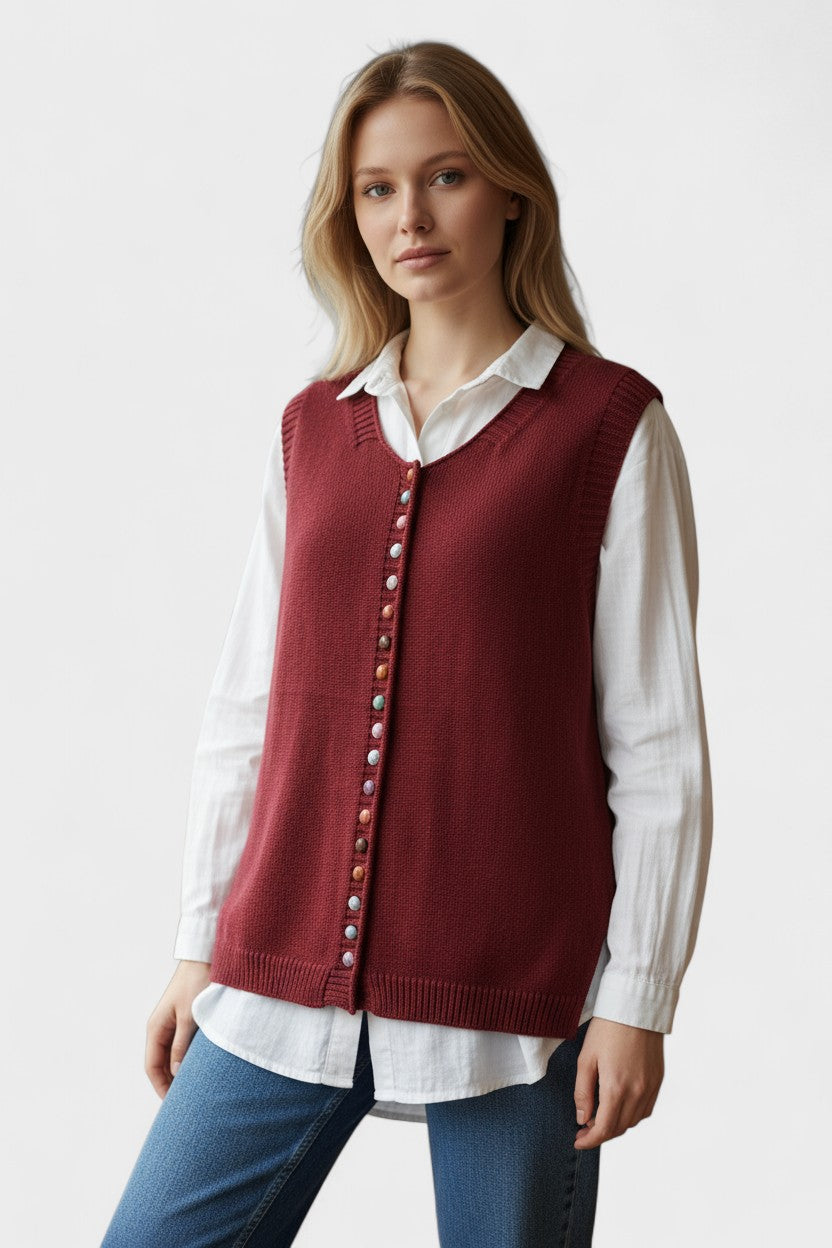 Timeless Women's Knitted Vest for Elegant Layering and Versatile Style