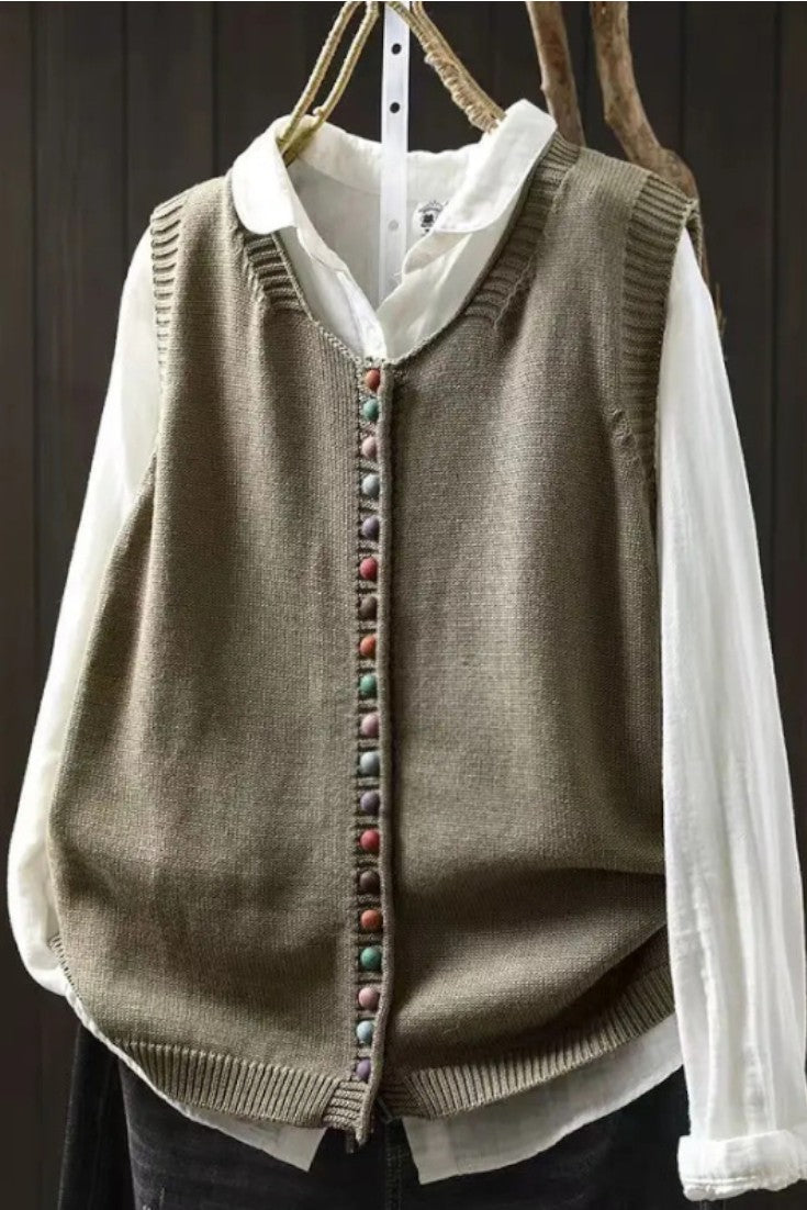 Timeless Women's Knitted Vest for Elegant Layering and Versatile Style