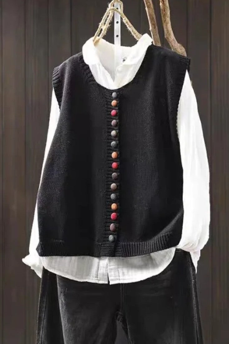 Timeless Women's Knitted Vest for Elegant Layering and Versatile Style