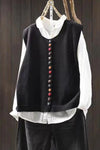 Gilet tricoté intemporel pour femme, idéal pour superposer les couches avec élégance et polyvalence