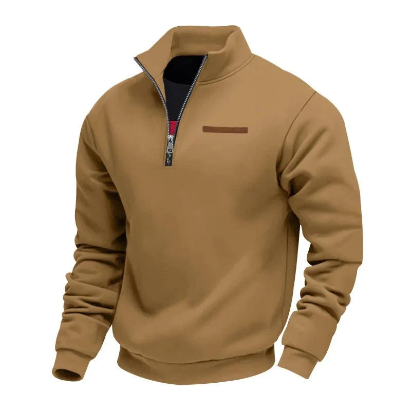 Men's Warm Half-Zip Jumper with Modern Design for Comfortable Style