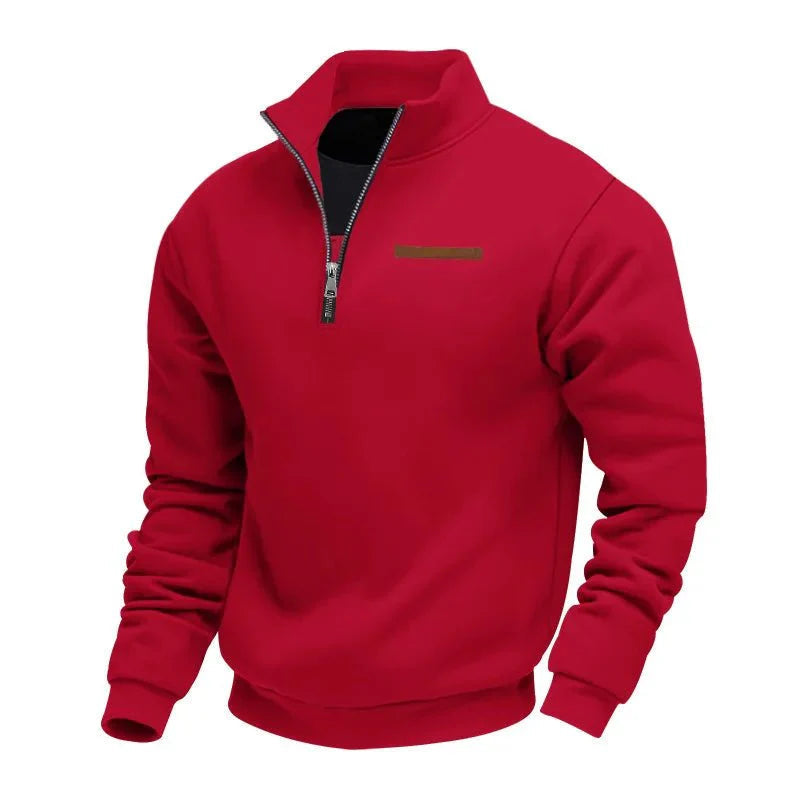 Men's Warm Half-Zip Jumper with Modern Design for Comfortable Style