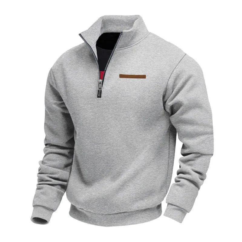 Men's Warm Half-Zip Jumper with Modern Design for Comfortable Style