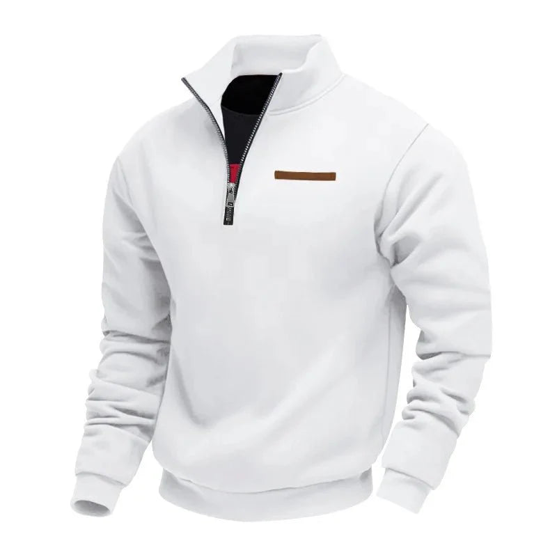 Men's Warm Half-Zip Jumper with Modern Design for Comfortable Style