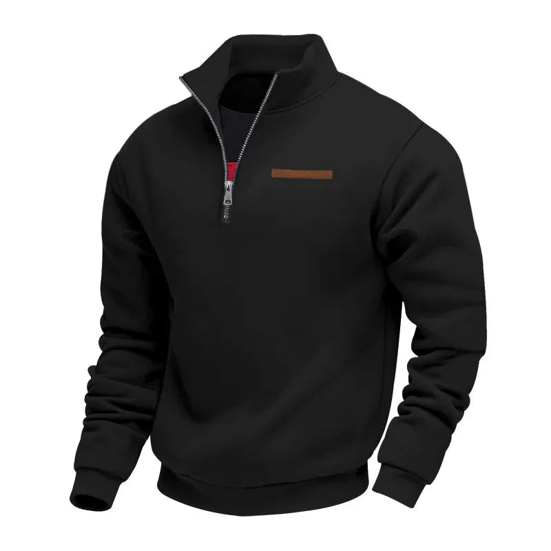 Men's Warm Half-Zip Jumper with Modern Design for Comfortable Style
