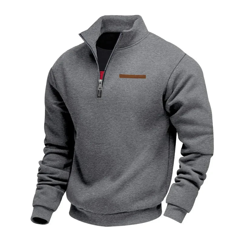 Men's Warm Half-Zip Jumper with Modern Design for Comfortable Style