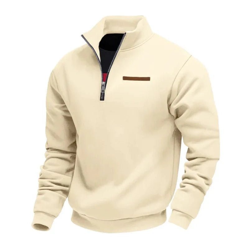 Men's Warm Half-Zip Jumper with Modern Design for Comfortable Style