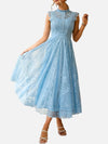 Women's Lace Maxi Dress Elegant Wedding Guest Fit