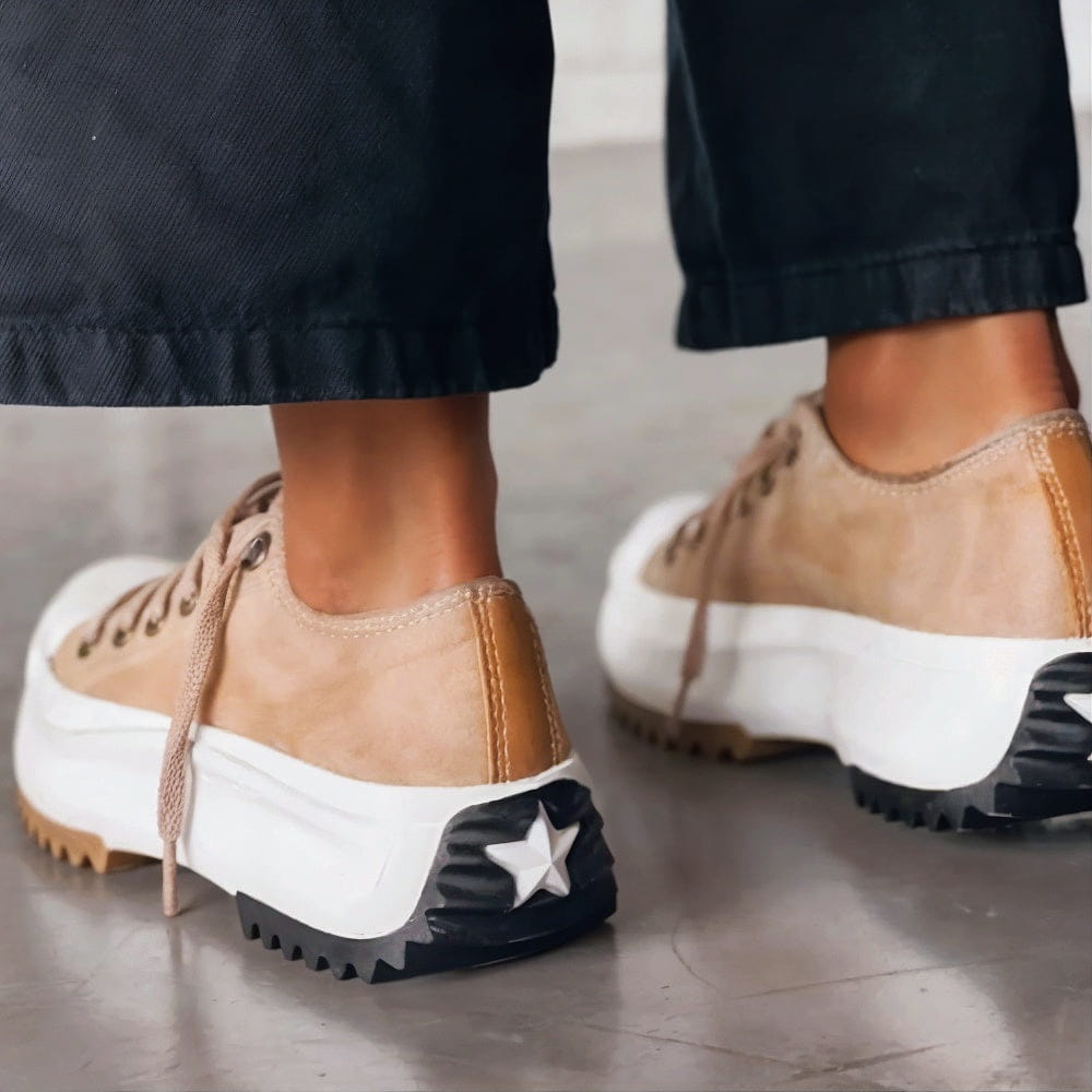 Women's Platform Trainers Low Cut Lace Up