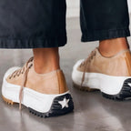 Women's Platform Trainers Low Cut Lace Up