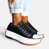 Women's Platform Trainers Low Cut Lace Up