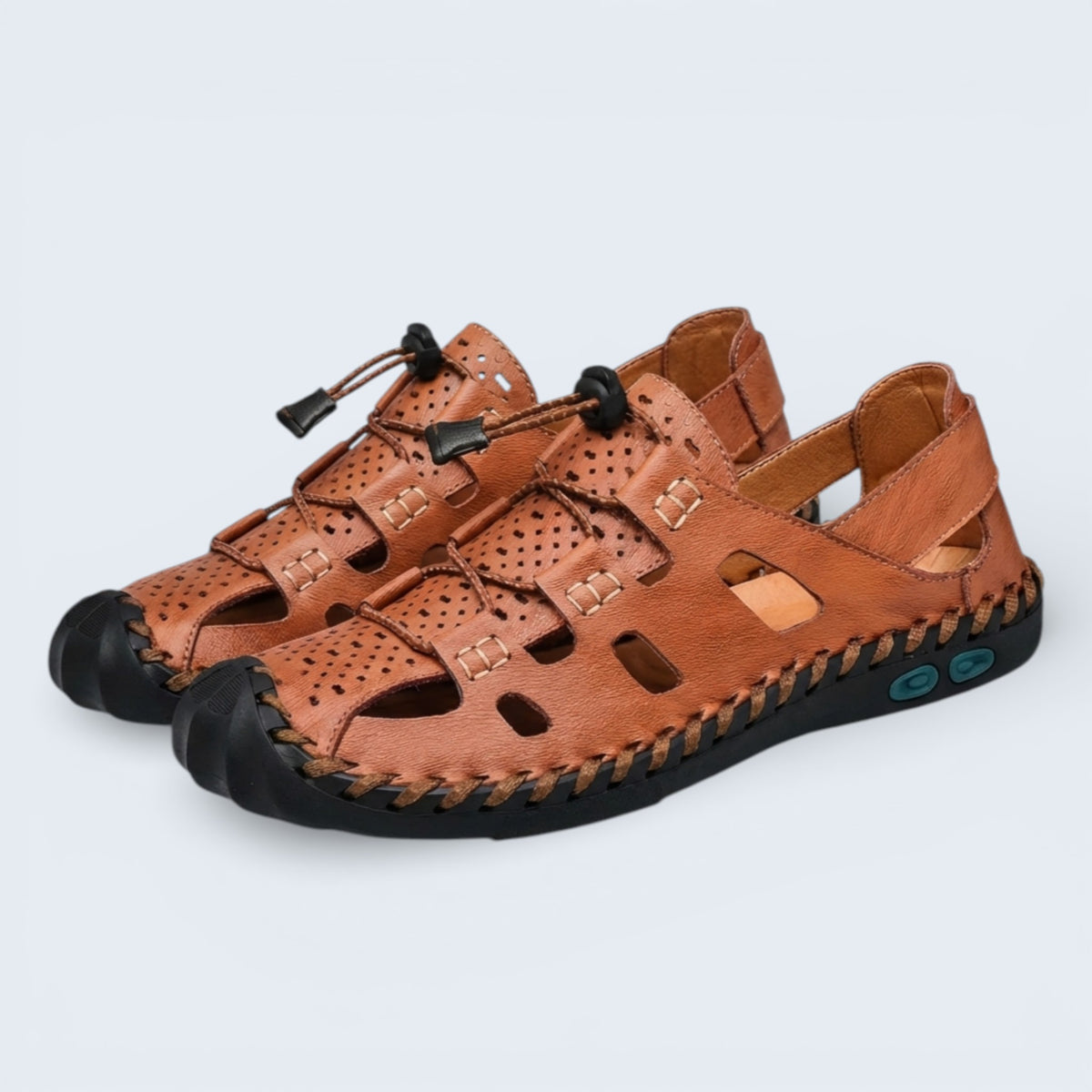Sandales de pêcheur pour hommes – Design respirant avec découpes, souples et faciles à enfiler pour la marche quotidienne