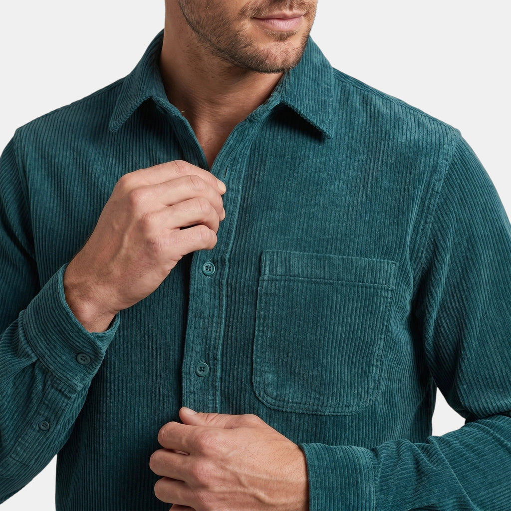 Surchemise décontractée pour homme avec col classique