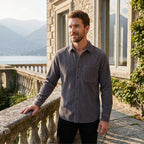Surchemise décontractée pour homme avec col classique