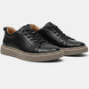 Men's Perforated Low Top Trainers with Lace Up Fastening and Flatform Sole