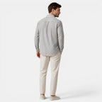 Chemise classique rayée pour homme à boutons