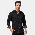 Chemise habillée ajustée pour homme avec détails de col contrastés