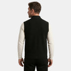 Gilet en maille sans manches pour homme, entièrement zippé