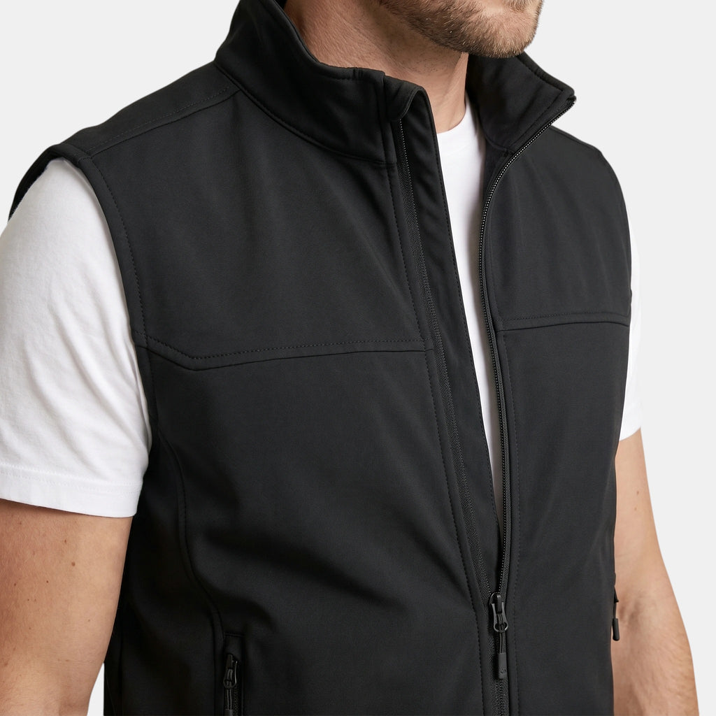 Gilet homme entièrement zippé à col montant