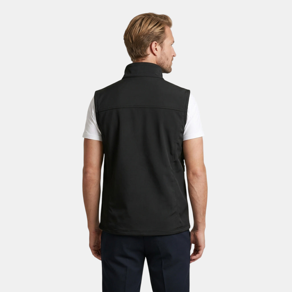 Gilet homme entièrement zippé à col montant