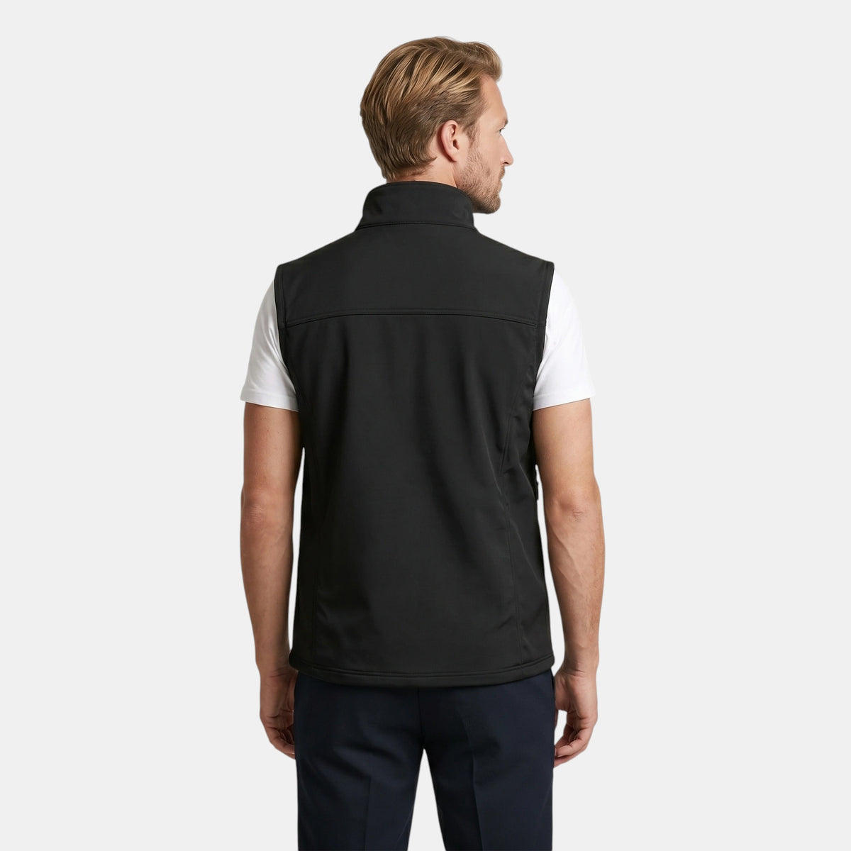Gilet homme entièrement zippé à col montant