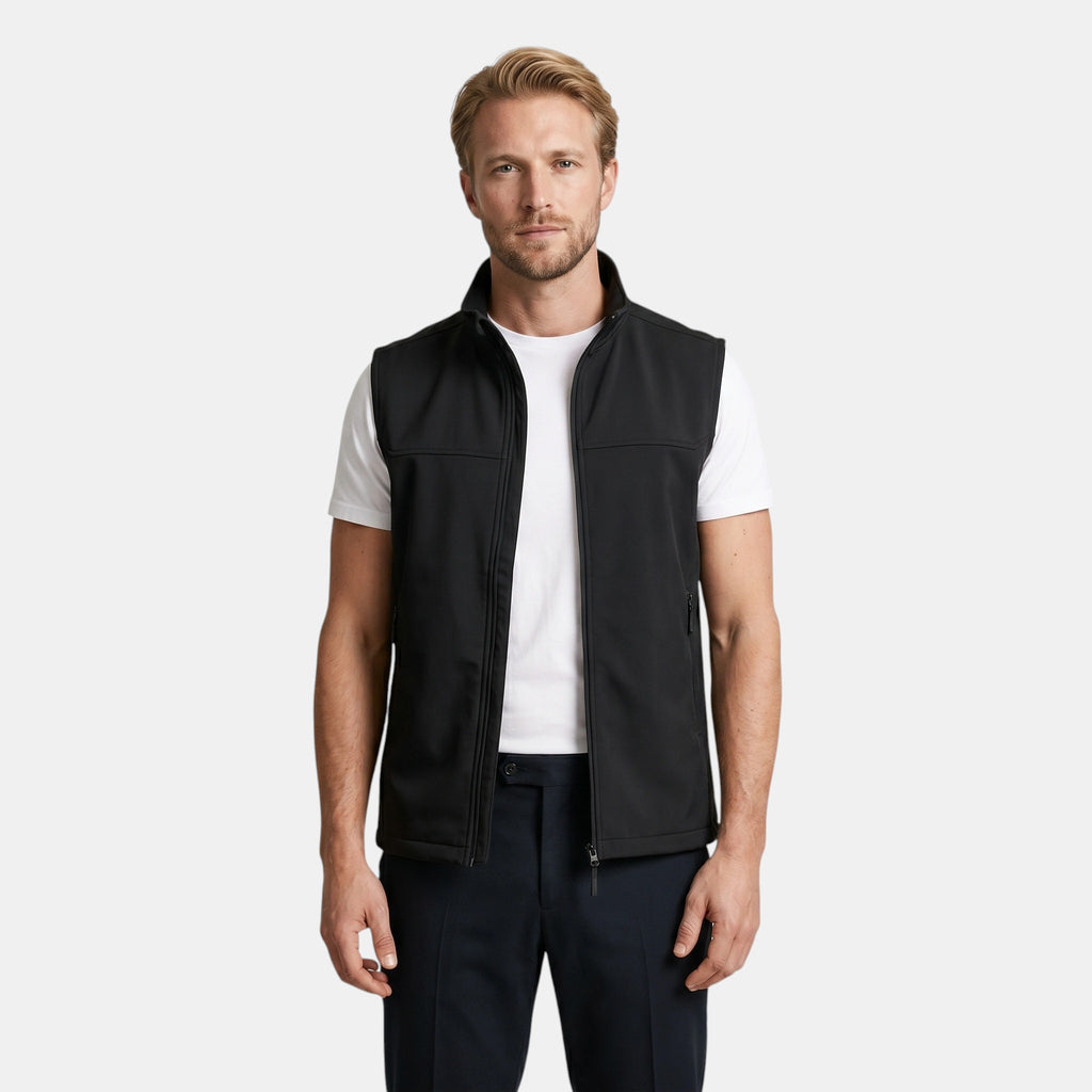 Gilet homme entièrement zippé à col montant