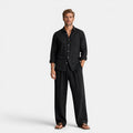 Ensemble chemise col grand-père et pantalon pour homme  