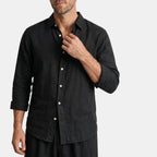 Ensemble chemise col grand-père et pantalon pour homme  