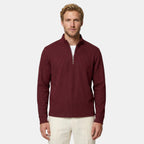 Pull pour homme à demi-zip avec col cheminée