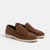 Men's Slip On Loafers with Moccasin Stitch and Contrast Sole