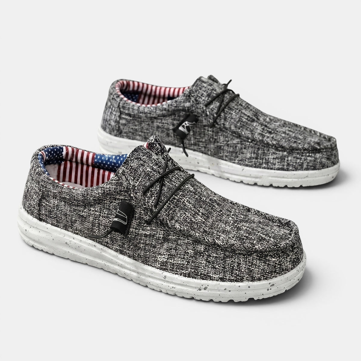 Chaussures mocassins à enfiler pour homme avec lacet élastique et semelle légère