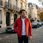 Veste matelassée légère pour homme, fermeture éclair devant  