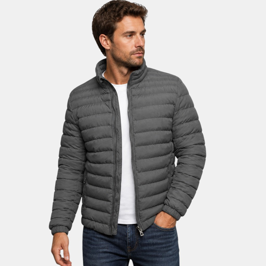 Veste matelassée légère pour homme, fermeture éclair devant  