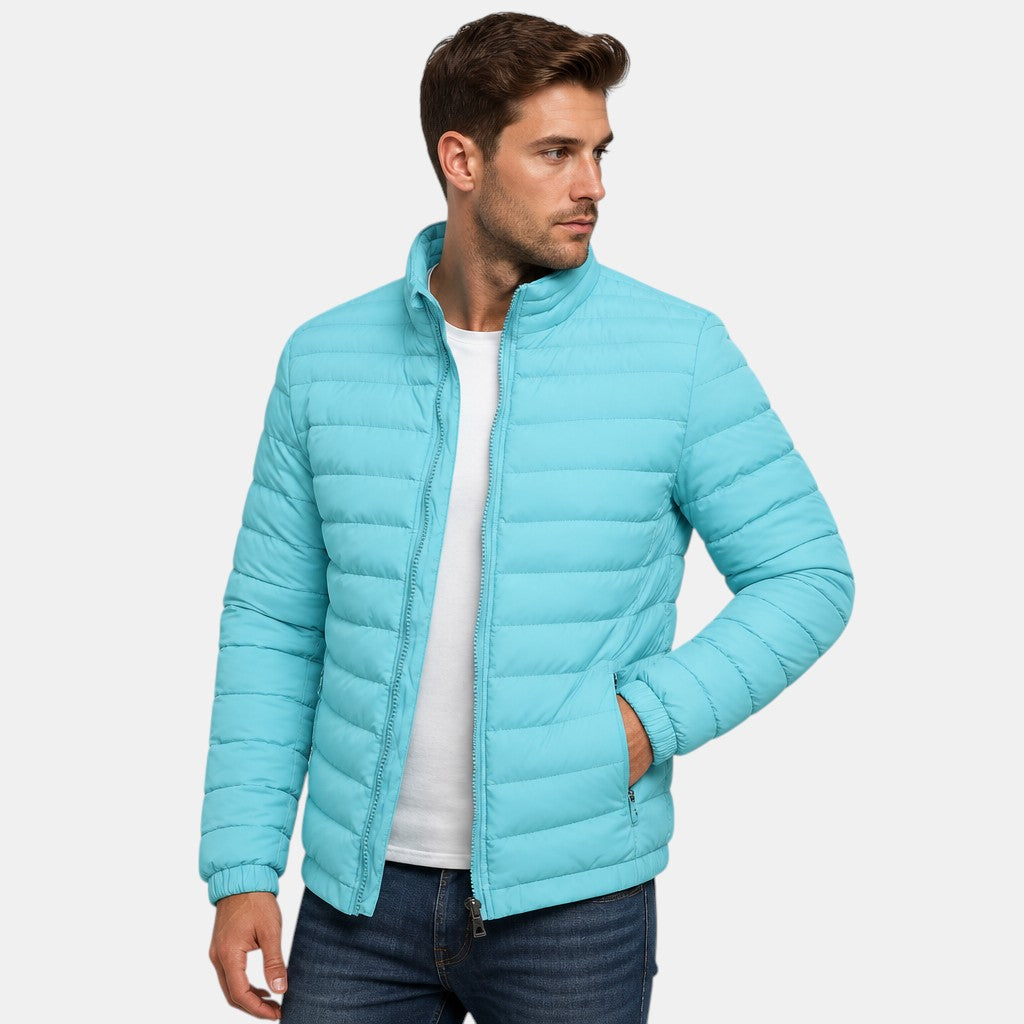 Veste matelassée légère pour homme, fermeture éclair devant  