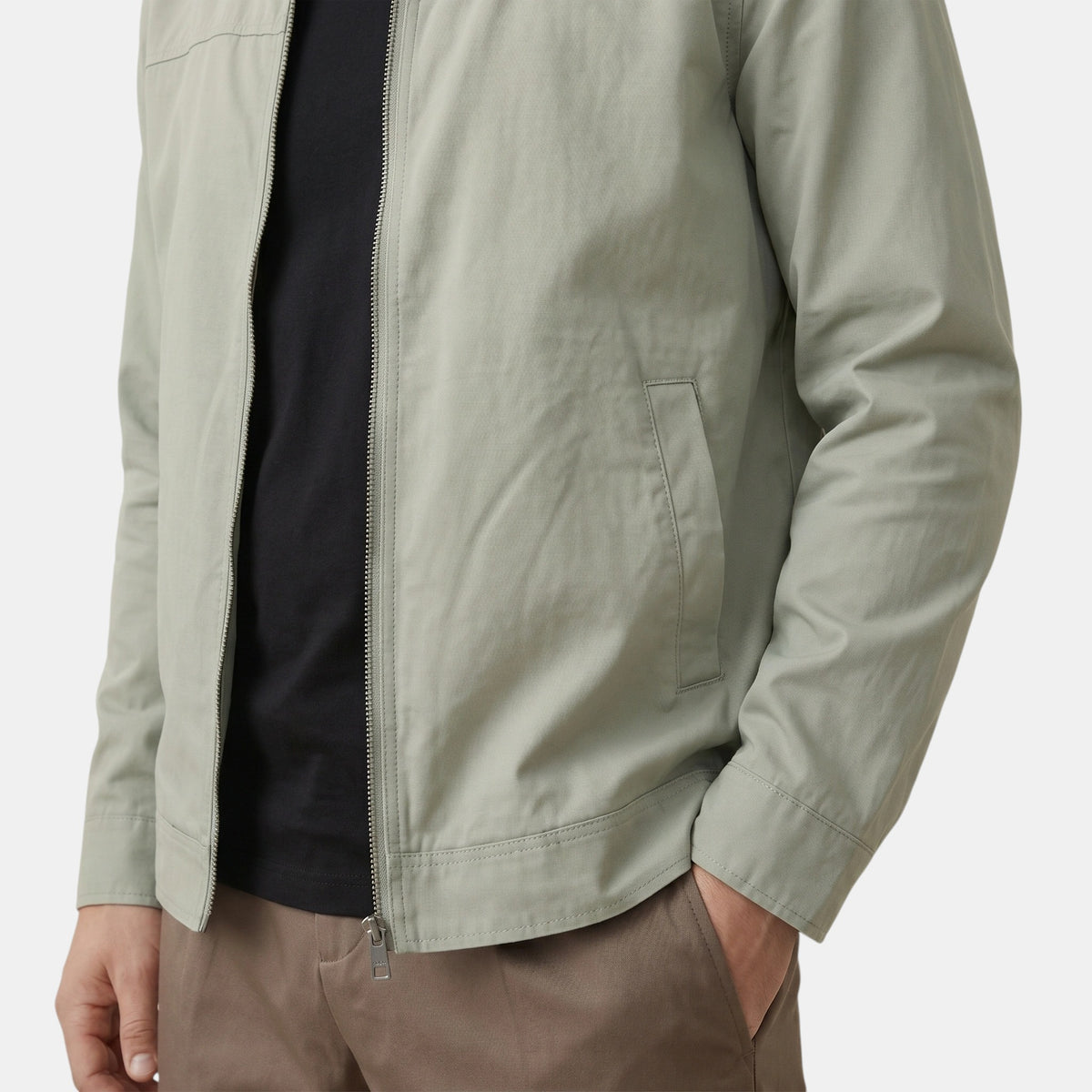 Veste légère zippée pour homme avec col classique