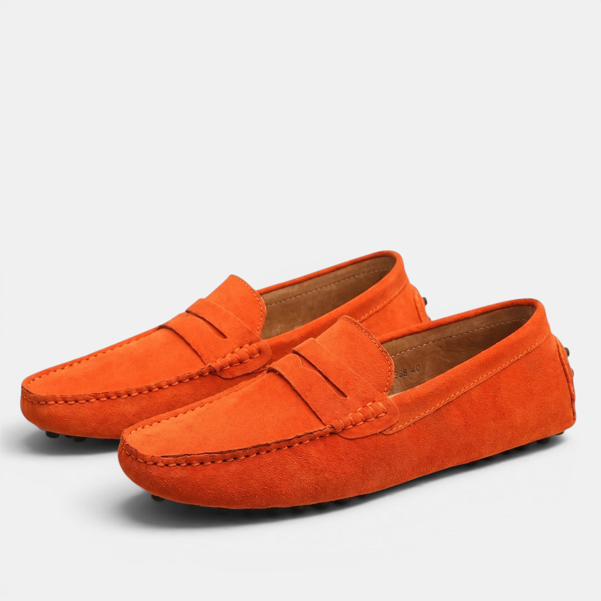 Mocassins penny de conduite pour homme avec couture mocassin et fermeture à enfiler