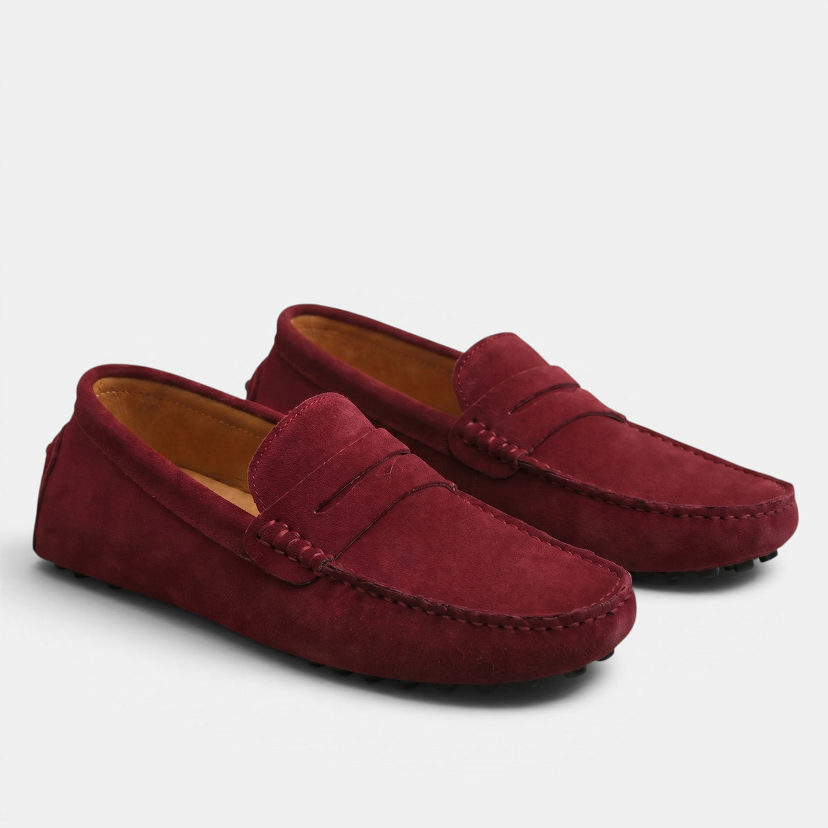 Mocassins penny de conduite pour homme avec couture mocassin et fermeture à enfiler