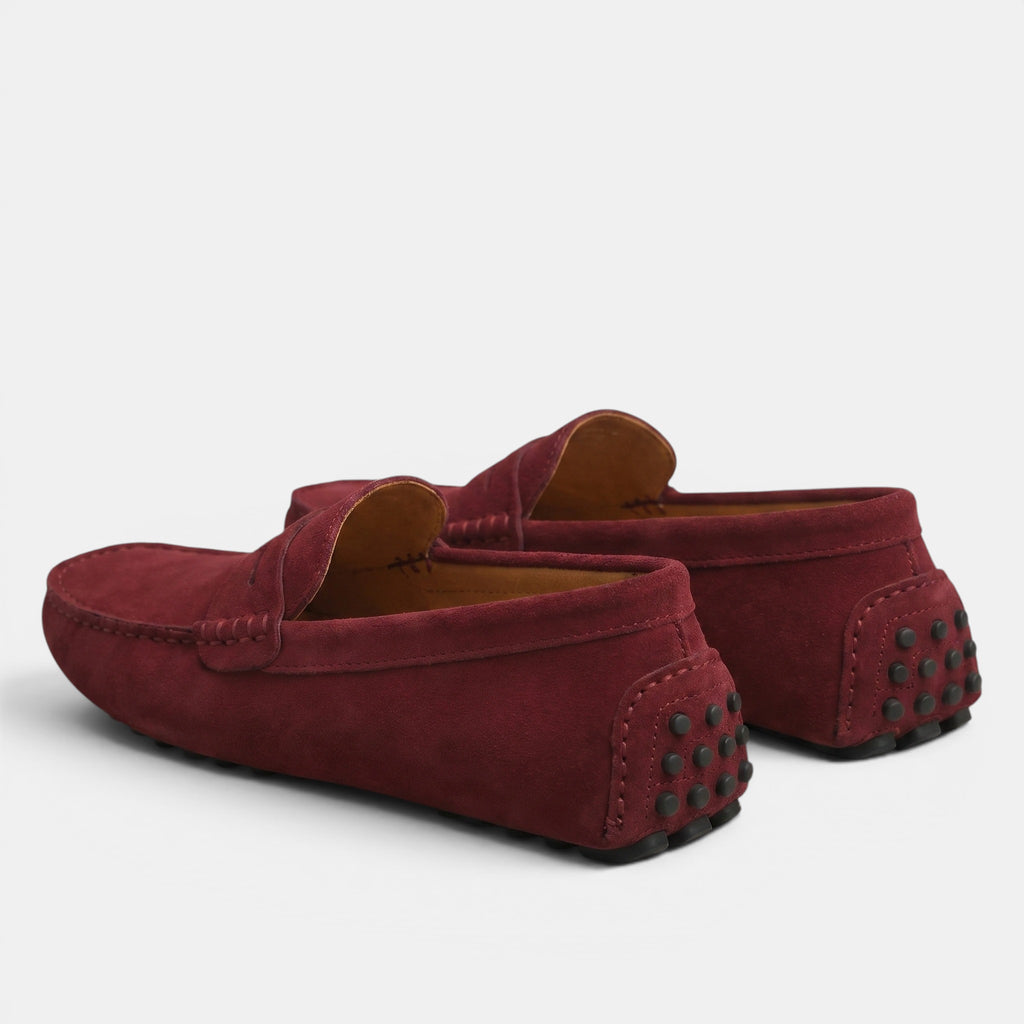 Férfi penny vezető mokaszin mokaszin varrással és slip-on záródással
