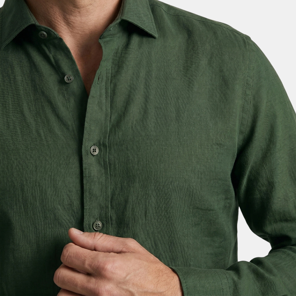 Chemise boutonnée à manches longues pour homme, idéale pour l’été